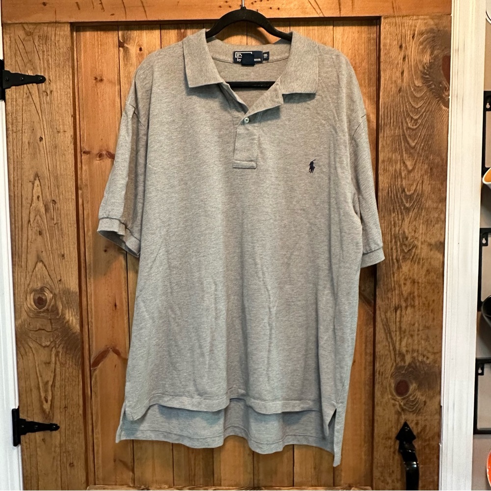 Polo Ralph Lauren gray polo with navy horse. EUC Size 1X Big